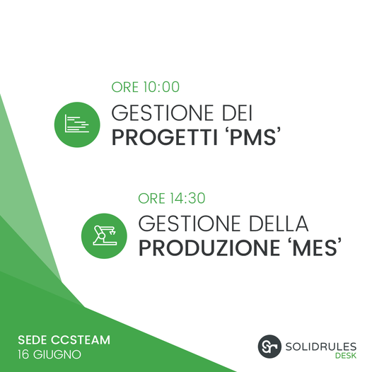 Evento Desk su PMS e MES